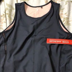 Black workout tank top